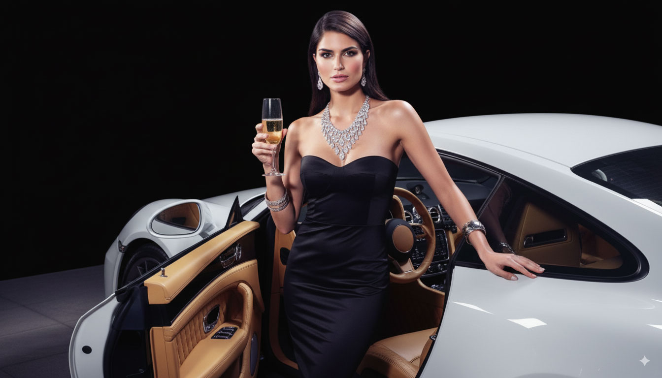 dubai model with porsche photoshopped Model Retouching